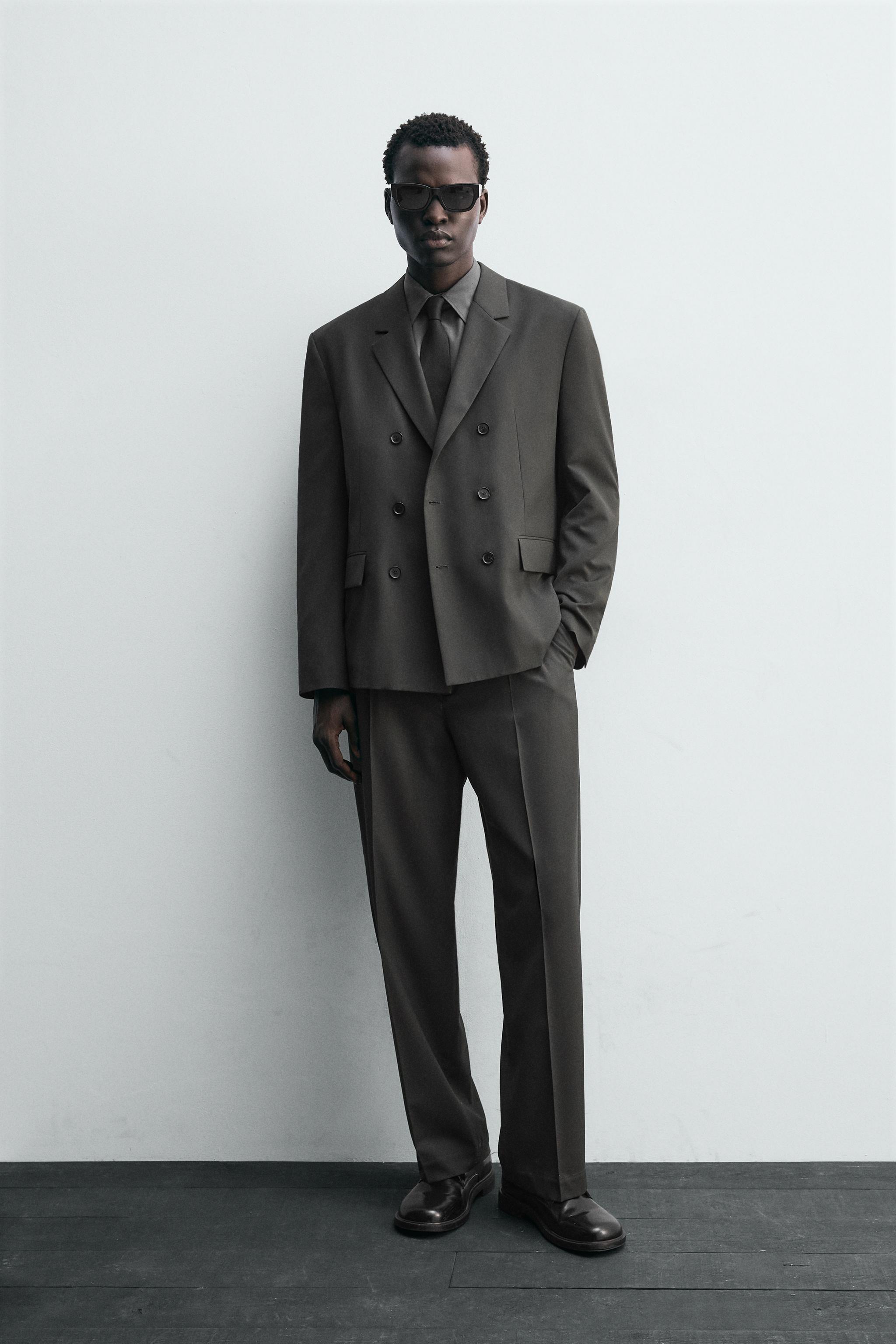 WOOL BLEND SUIT PANTS
